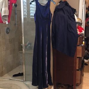 Long Dark Blue Elegant Dress size 6